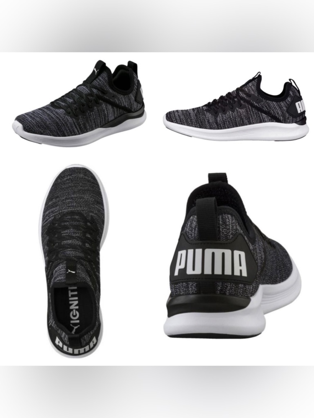 Women's PUMA Ignite Flash Evoknit Low Running Shoes Sz 8.5